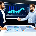 A diverse team of professional business people, fully clothed in modest business attire, actively collaborating in a modern, brightly lit office. They are gathered around a large transparent digital display showing complex data visualizations, charts, and real-time CRM dashboards with subtle glowing data streams. One person points analytically at a key metric, while others review data on a tablet, fostering an atmosphere of intelligence and strategic focus.
    safe for work, appropriate content, fully clothed, professional, perfect anatomy, correct proportions, natural pose, well-formed hands, proper finger count, natural body proportions, professional photography, high resolution, sharp focus, vibrant colors, data analysis, business intelligence.