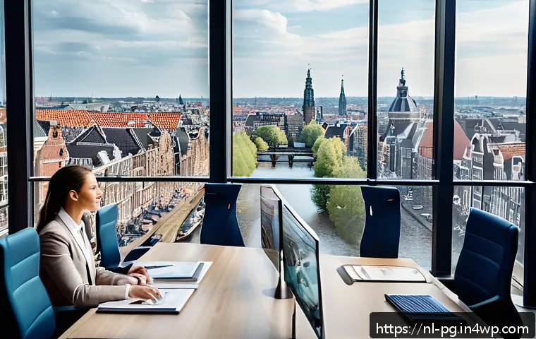 BB 세일즈 프로세스 개선을 위한 트렌드 분석 - A modern Dutch office environment with diverse sales and marketing professionals actively collaborat...